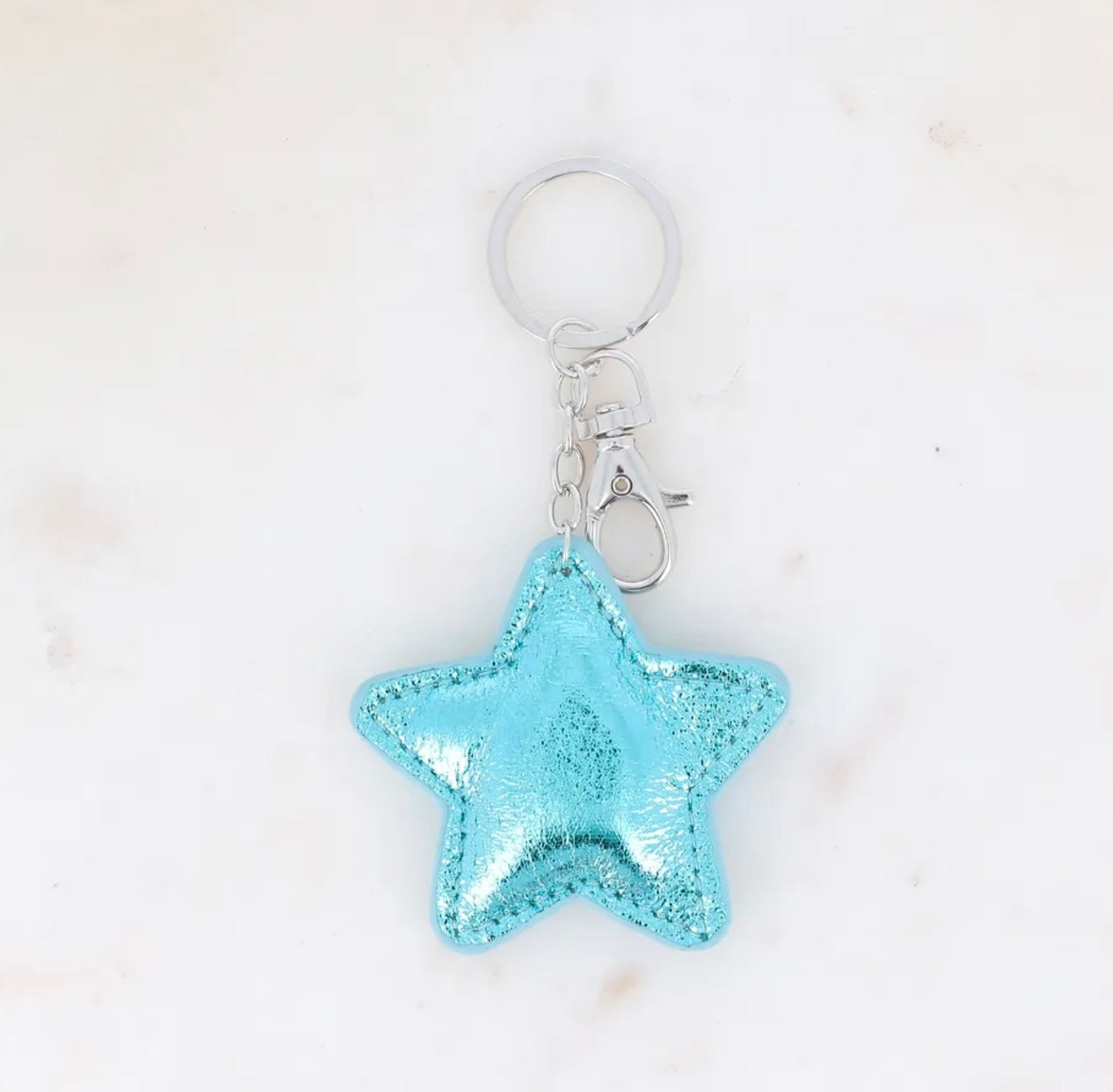 Porte clés étoile turquoise