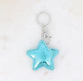 Porte clés étoile turquoise