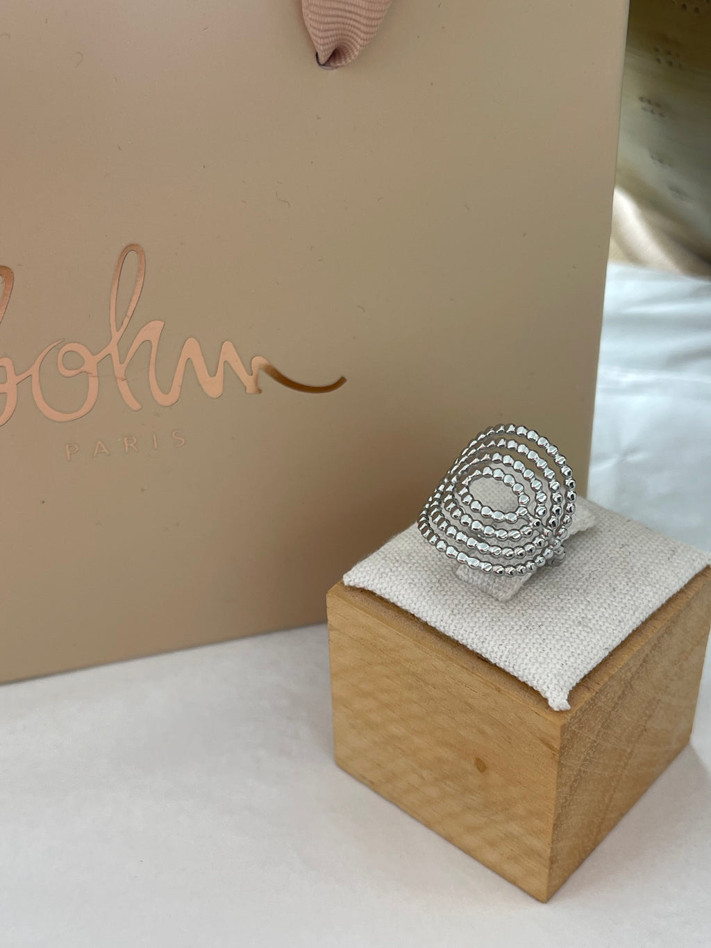 Bague bubble argentée