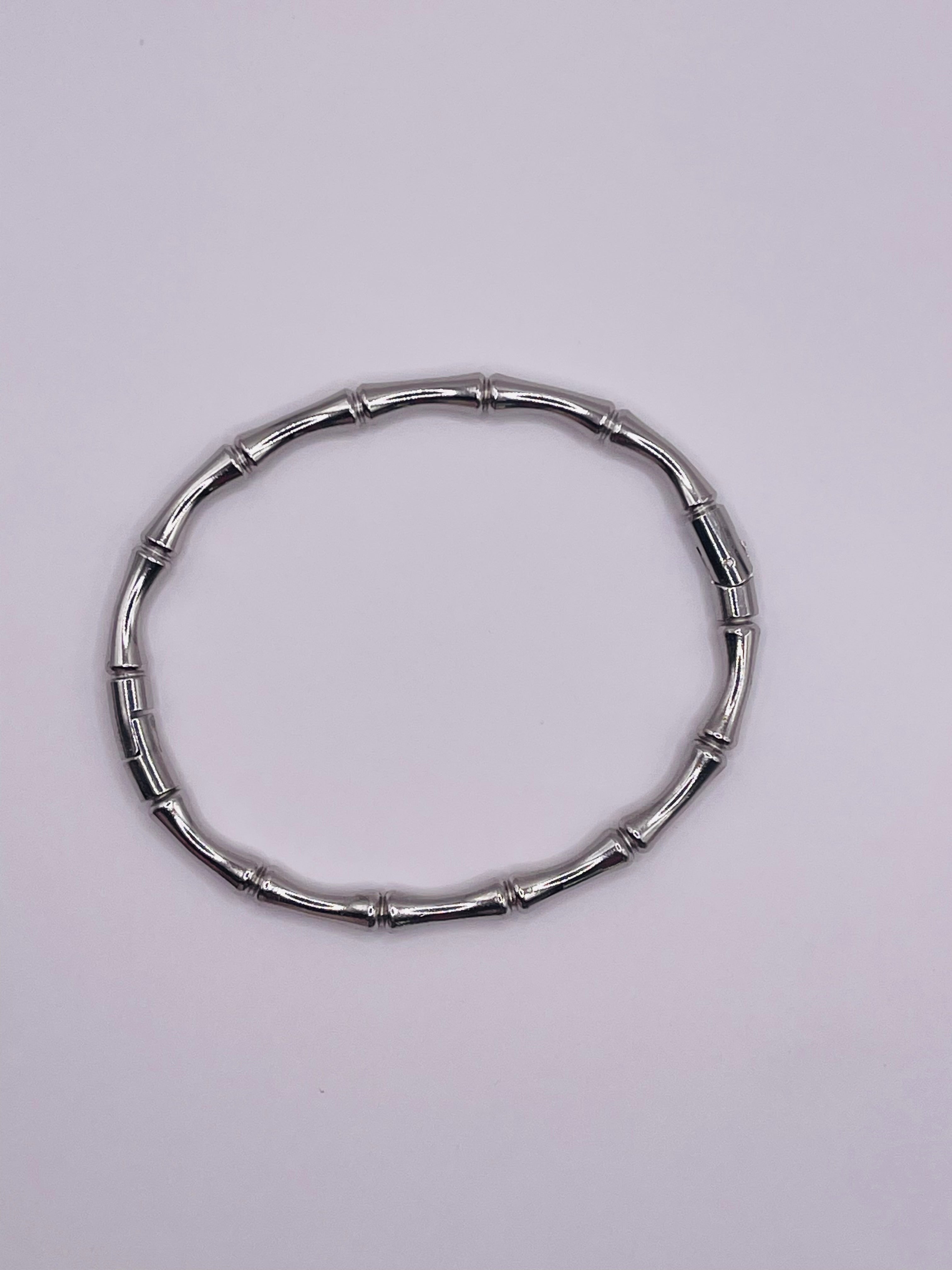 Bracelet bambou argenté