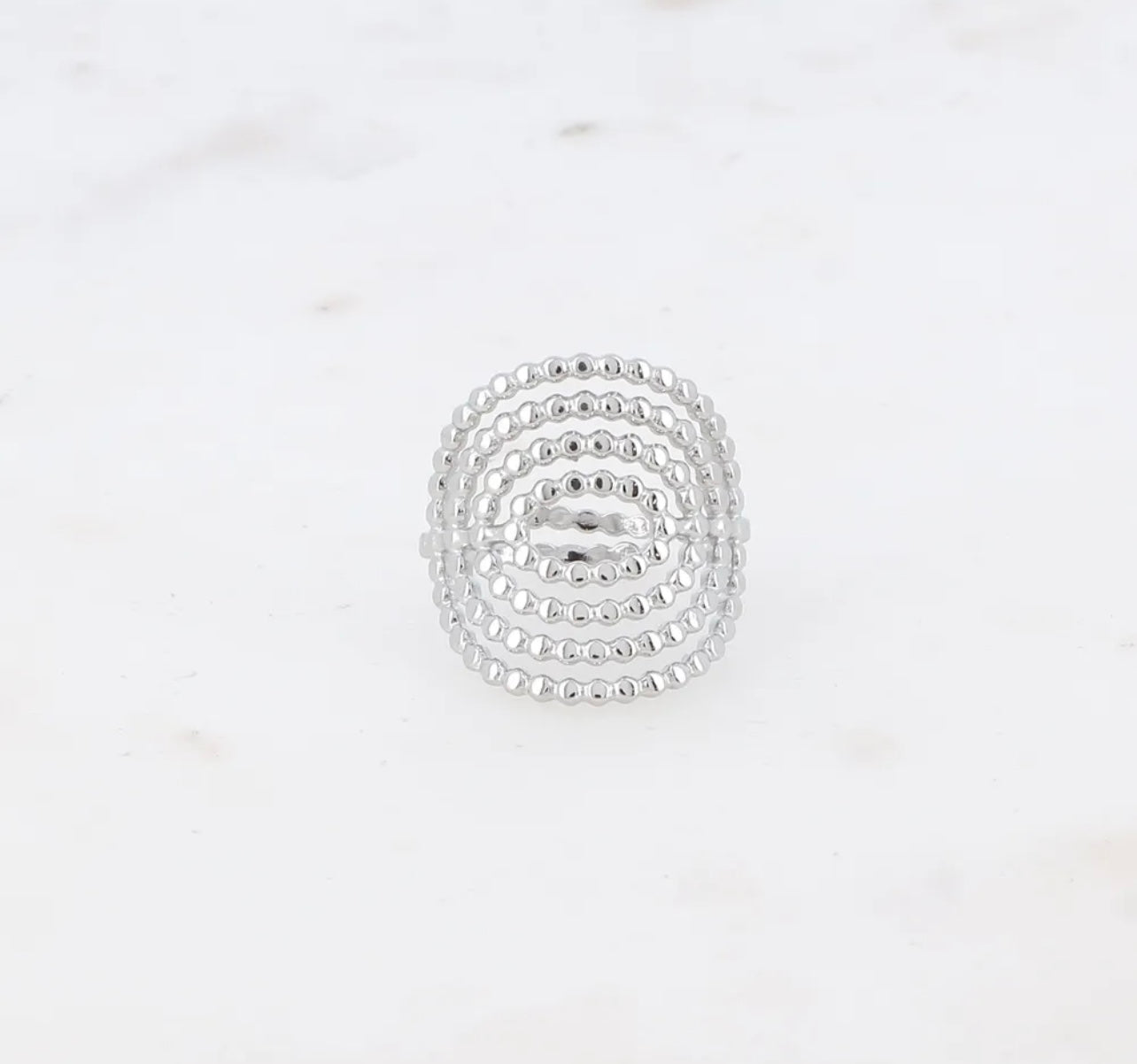 Bague bubble argentée