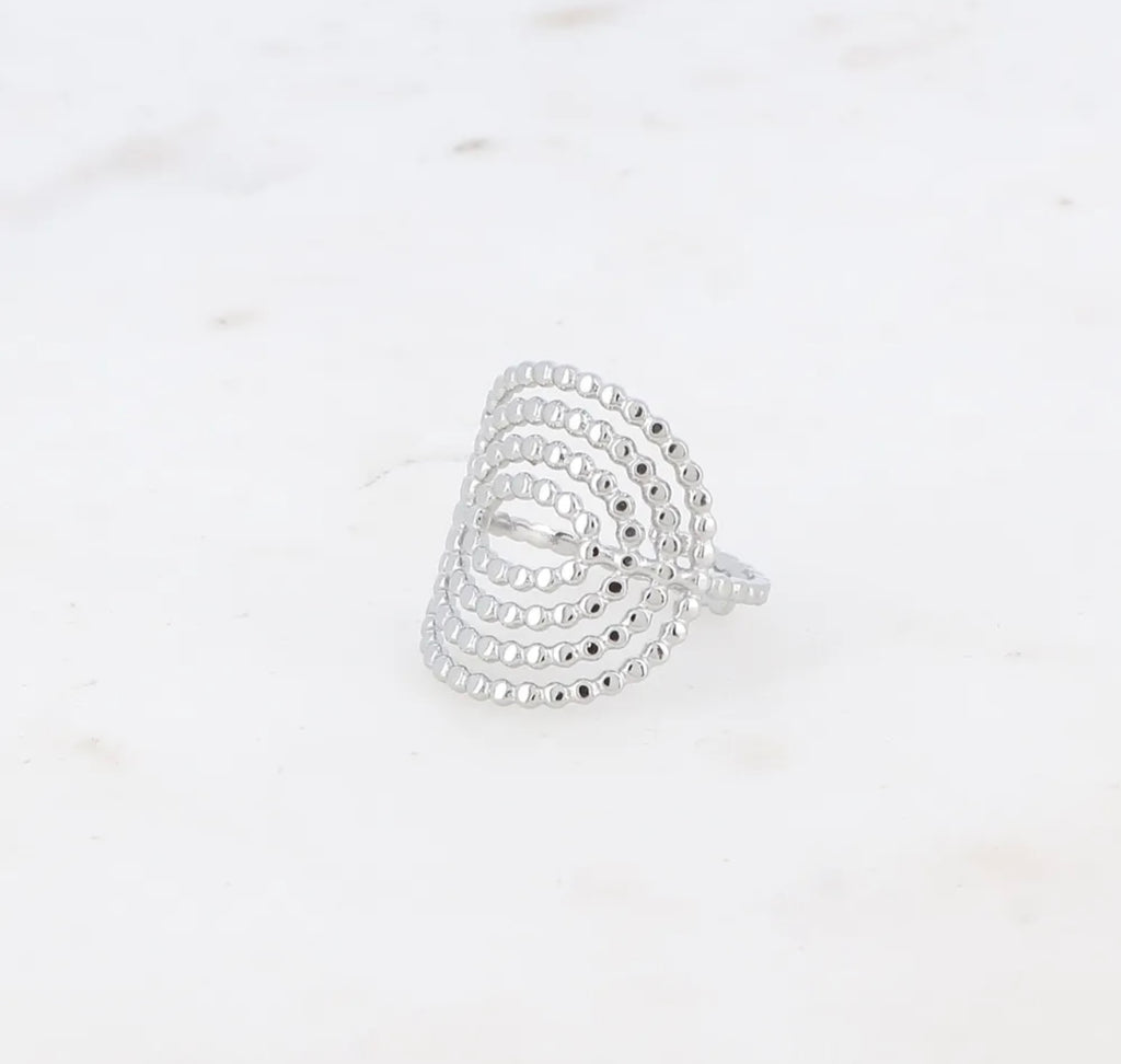Bague bubble argentée