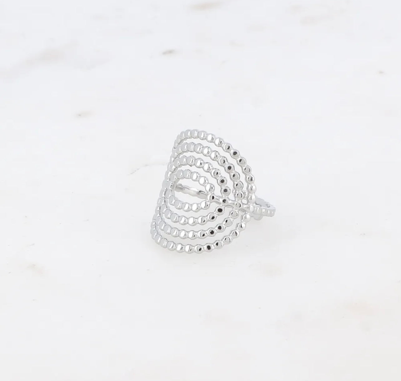 Bague bubble argentée