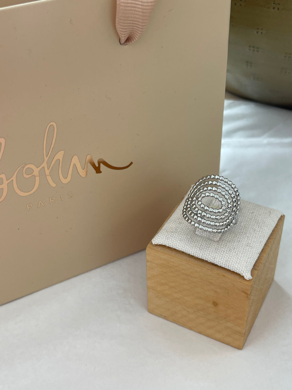 Bague bubble argentée