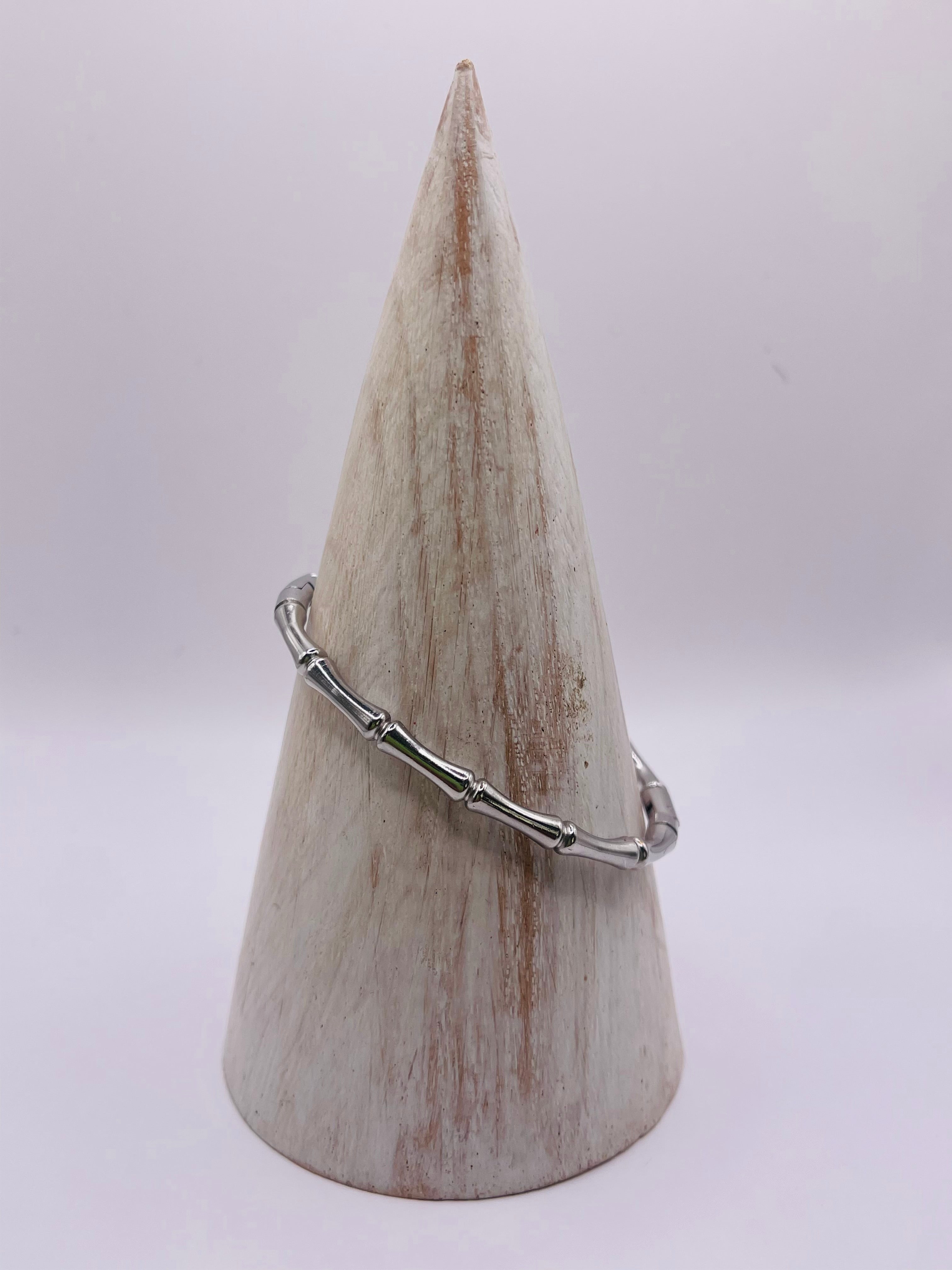 Bracelet bambou argenté