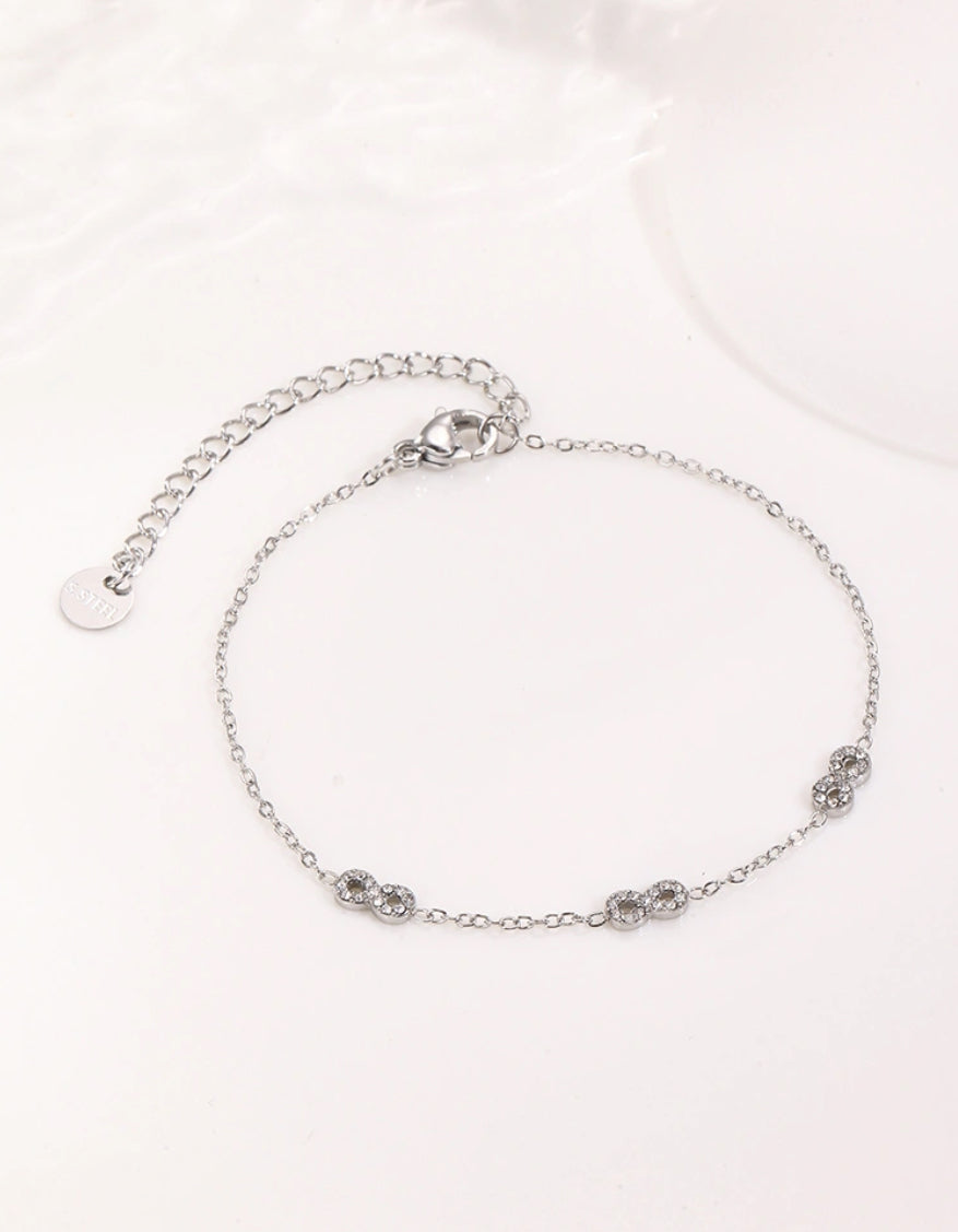 Bracelet infini argenté