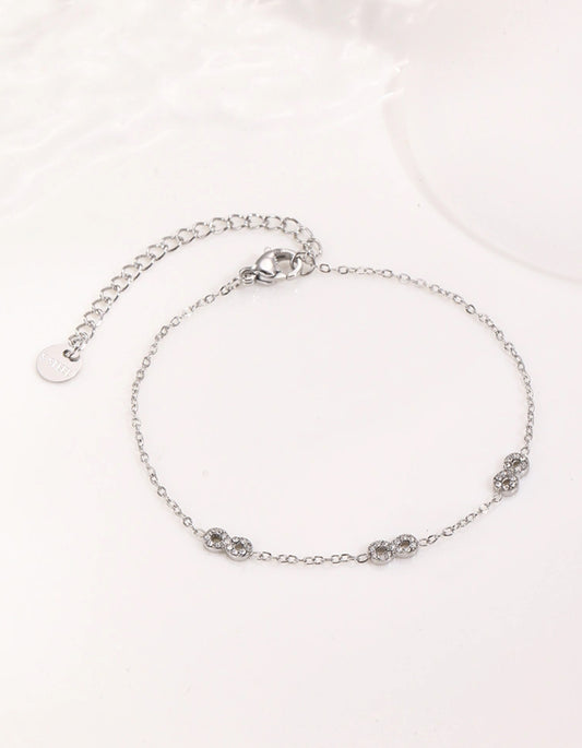 Bracelet infini argenté